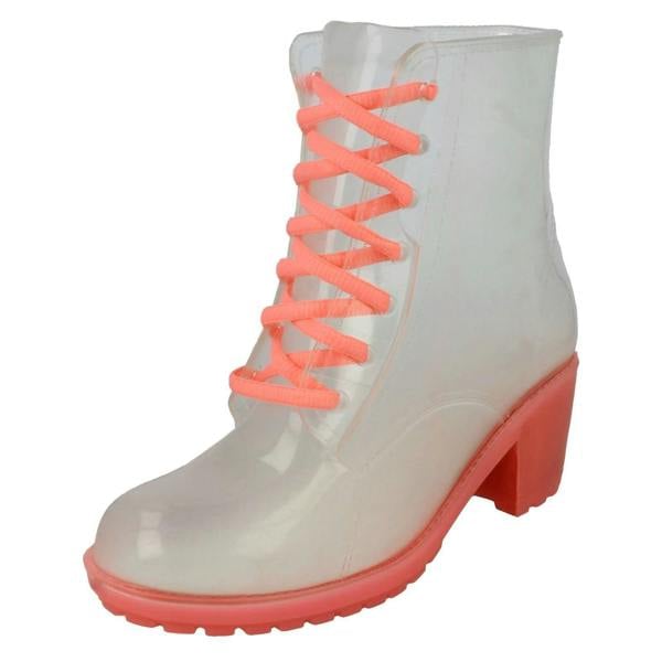 Spot On Ladies Spot On Mid Heel Wellington