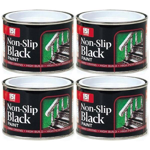 151 4X Nonslip Black Matt Paint Tin 180ml