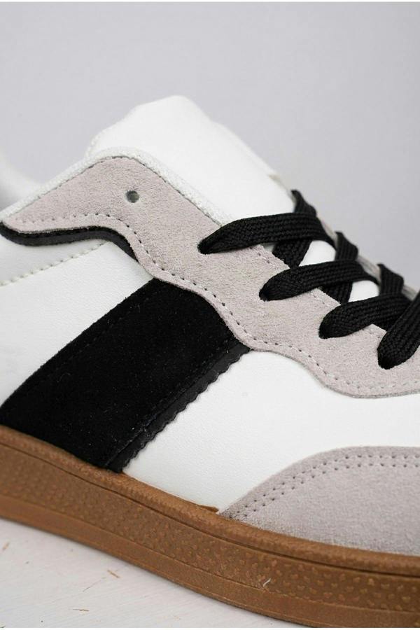 Saoirse Retro Style Trainers | colour:WHITE
