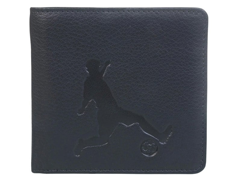 Mala Leather Men's RFID Genuine Leather Slim Wallet – Football Embossed Design