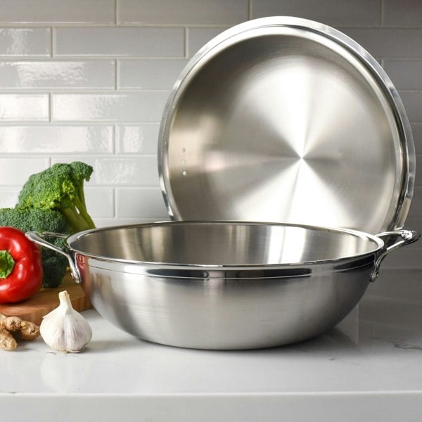 Hestan ProBond Induction Stainless Steel Wok & Lid - 36cm (7L)