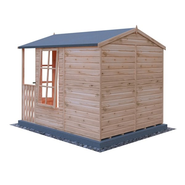 Shire Kensington 7x7 & Verandah 12mm interlock  Clad wooden Summerhouse - Best Shed