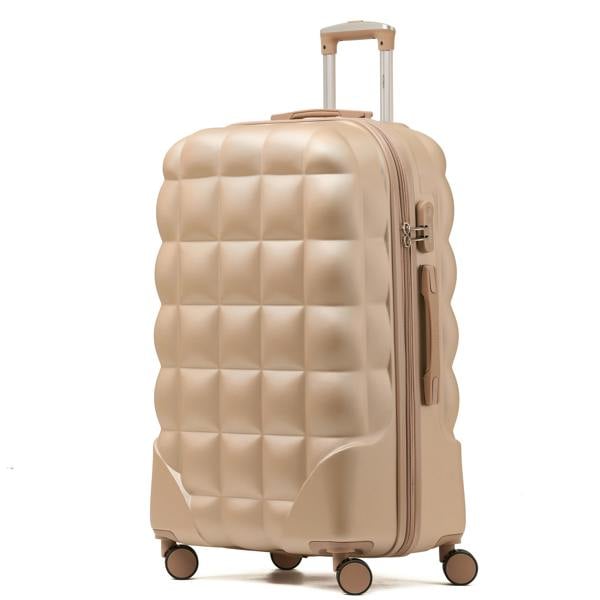 Flight Knight Large 29" Check-in Hard Case Bubble Design Suitcase- 8 Spinner Wheels