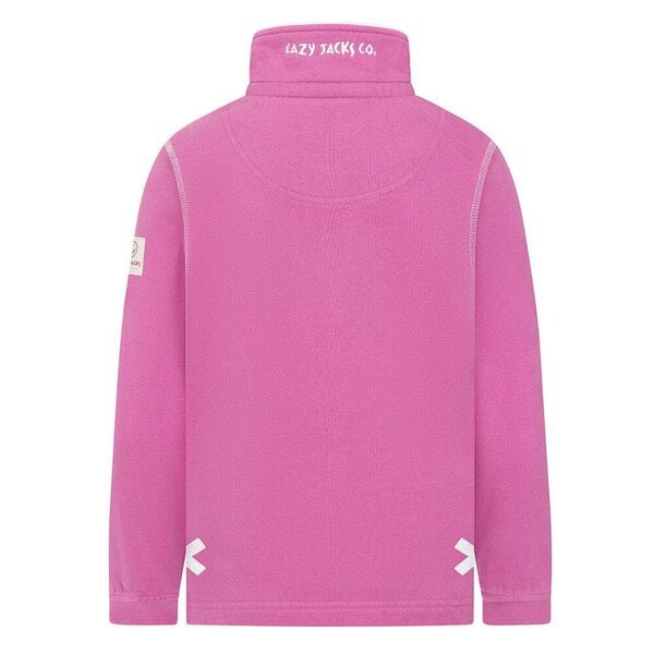 Lazy Jacks LJ3C - Girls Quarter Zip - Raspberry