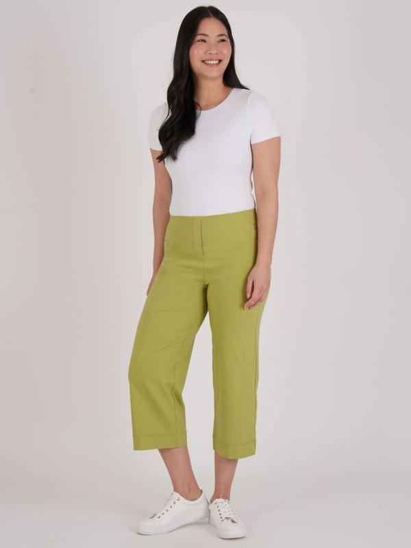 PennyPlain Wide Leg Bengaline - Pistachio