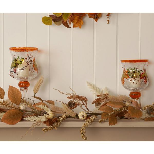 Country Living Autumn Leaf Candle Goblet - Large