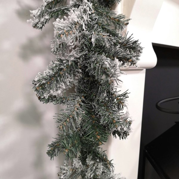 Samuel Alexander 9ft (2.7m) Premier Christmas Snow Flocked Woodcote Fir Garland