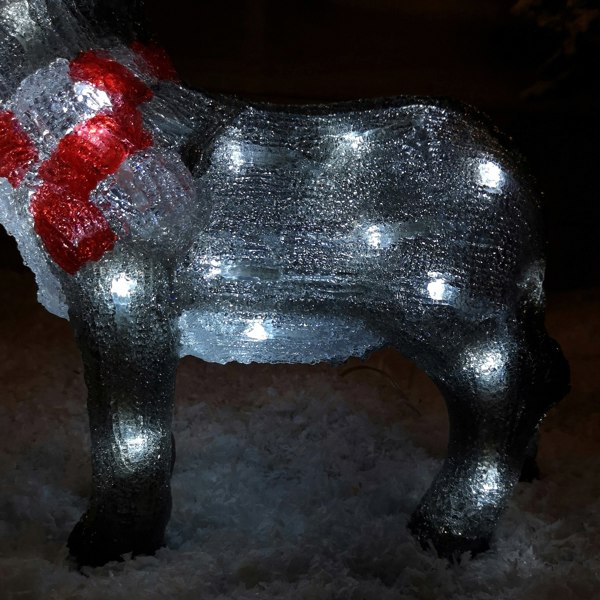Samuel Alexander 34cm Battery Operated LED Light up Acrylic Christmas Donkey Decoration