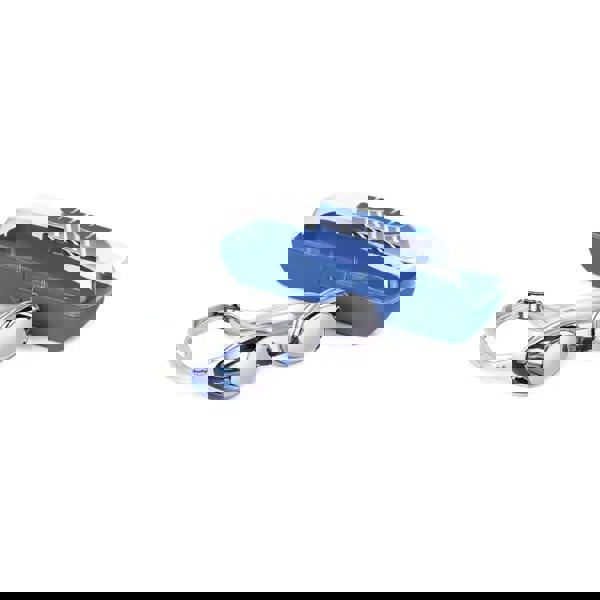 Fashy Power Mirrored swim goggles with silver blue frame and case