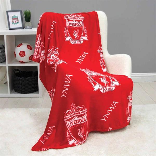 Liverpool FC YNWA Fleece Blanket, Bedroom, Sports, Gift