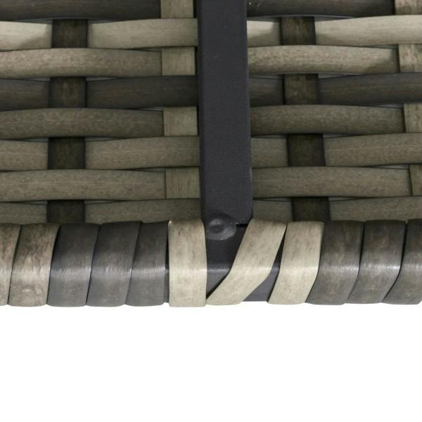 Outdoor rattan corner sofa chair corner frame with metal foot and woven wicker detail