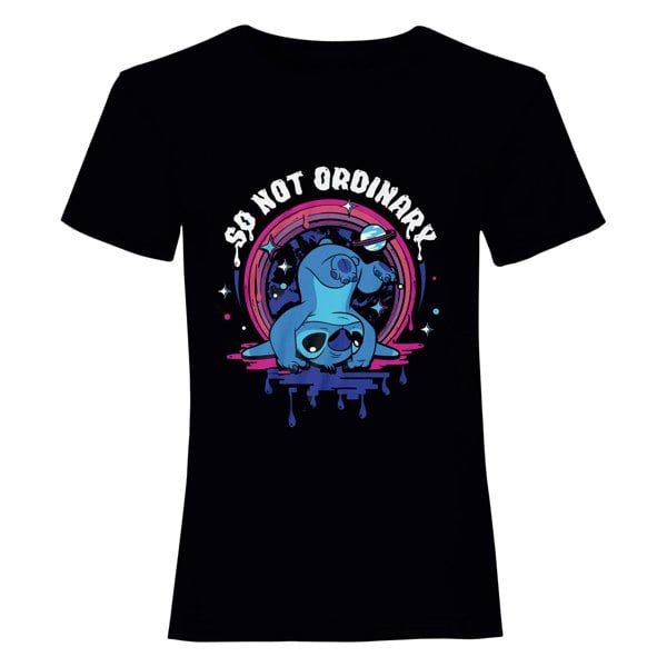 Lilo & Stitch Unisex Adult Not Ordinary T-Shirt - Black