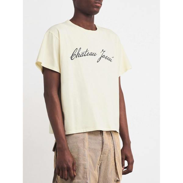 Gallery Dept. Chateau Josué Script Logo T-Shirt   in  Cream
