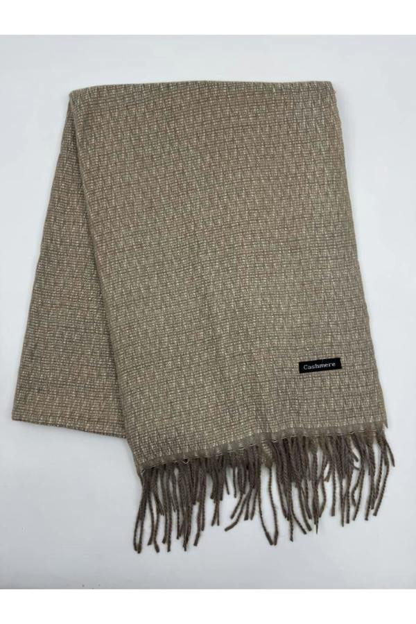 Dyzi Two-Tone Reversible Cashmere-Feel Scarf Taupe Grey