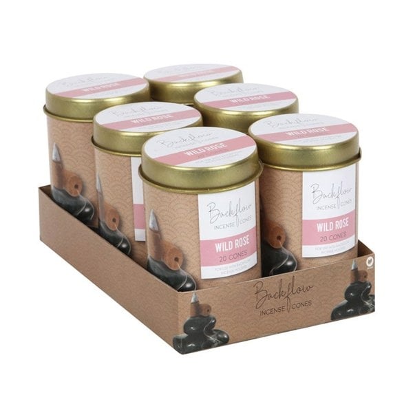 Serano 6 Tins of Elements Wild Rose Jumbo Backflow Cones