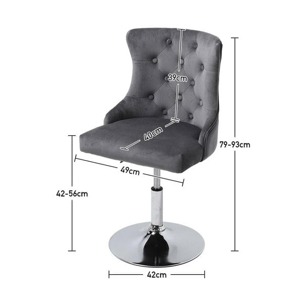 Swivel Velvet Barstool with Ajustable Lift Height Bar Stools Living and Home
