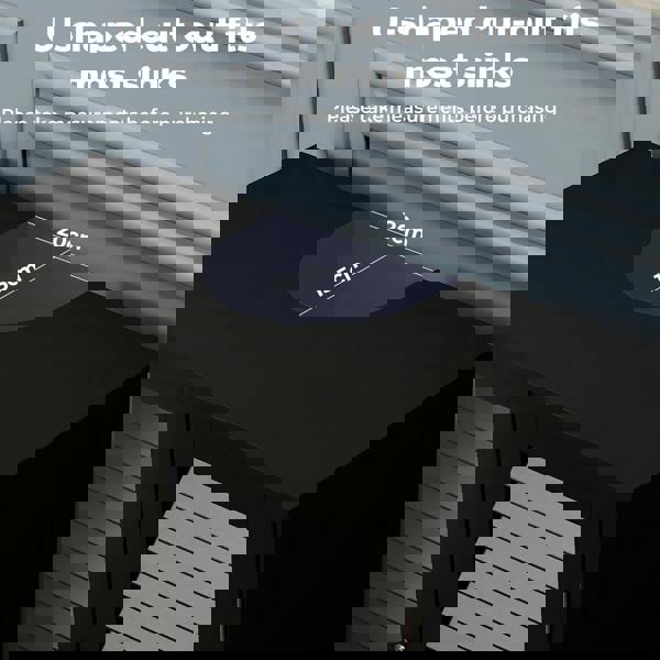 Levede Bathroom Under Sink Cabinet Basin Storage Cupboard Black Vanity Unit