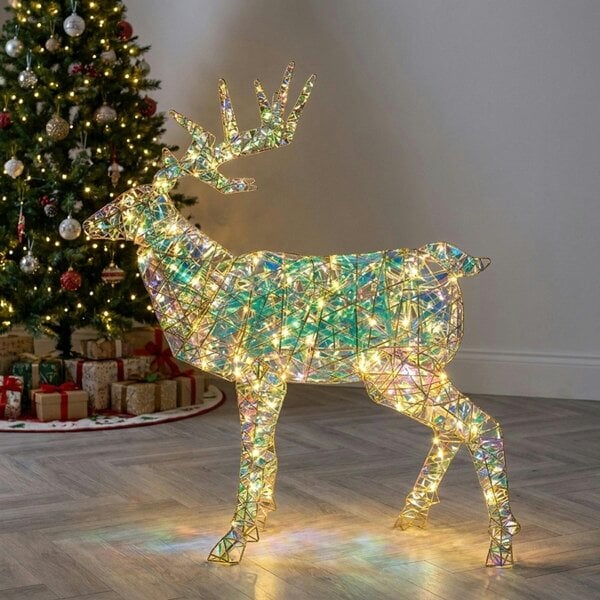 Garden Greatness Gold Holographic LED Reindeer Stag