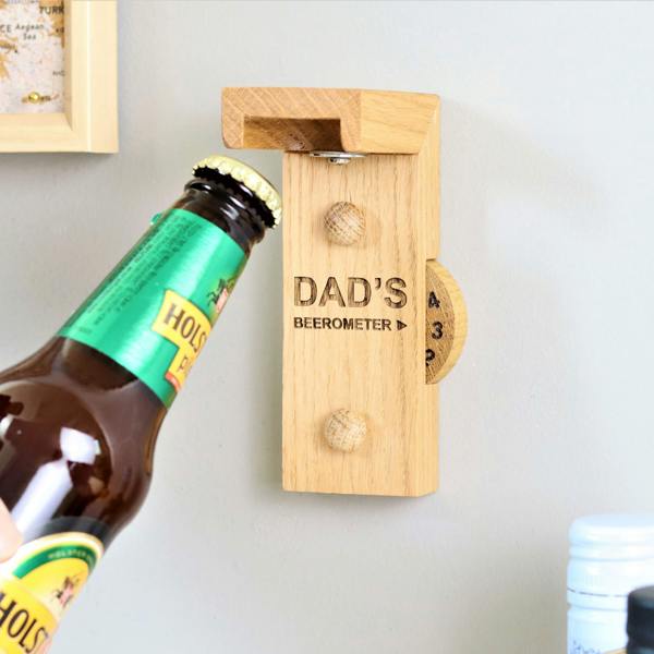 MijMoj Design Personalised Beerometer Wall Mounted Bottle Opener