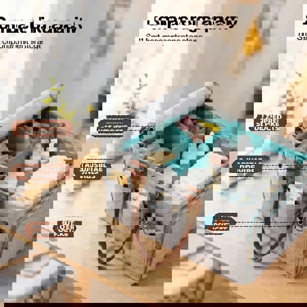 Dekko Nappy Caddy Organiser Baby Diaper Storage Bag With Shoulder Strap Portable