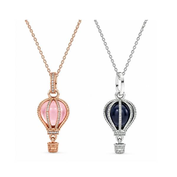 Serafina Pippa Necklace - 925 Sterling Silver Hot Air Balloon Pendant Necklace