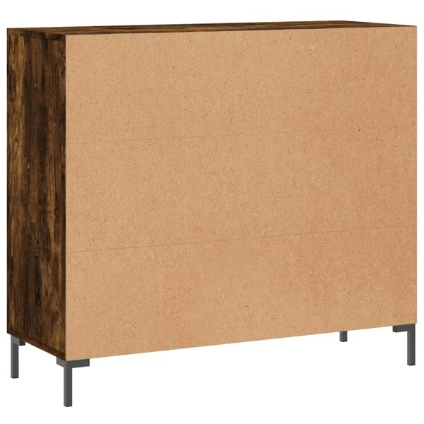 Berkfield Sideboard Smoked Oak 90x34x80 cm Engineered Wood