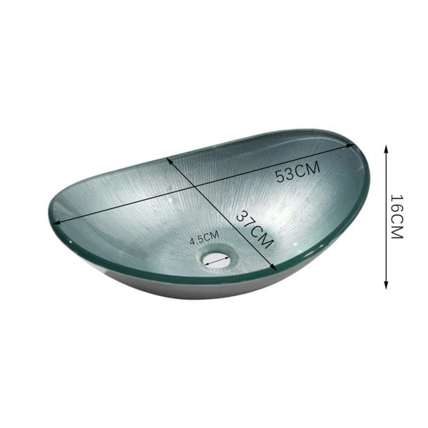 Oval Bathroom Art Tempered Glass Sink Bathroom Sinks Living and Home