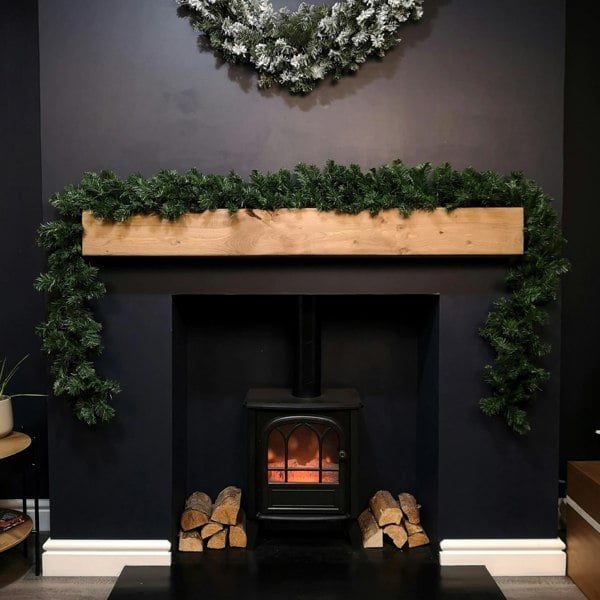 Samuel Alexander 270cm (9ft) Indoor Plain Green Colorado Christmas Garland