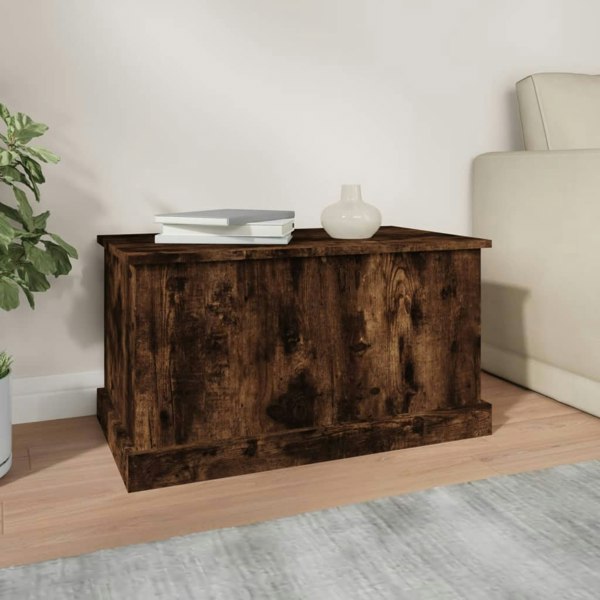 Berkfield Storage Box Smoked Oak 70x40x38 cm Engineered Wood