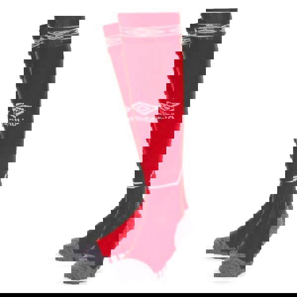 Umbro Diamond Football Socks - Vermillion/White