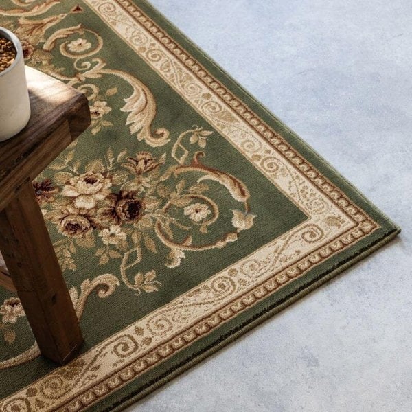 The Rugs Green Oriental Floral Rug - Elegant & Durable