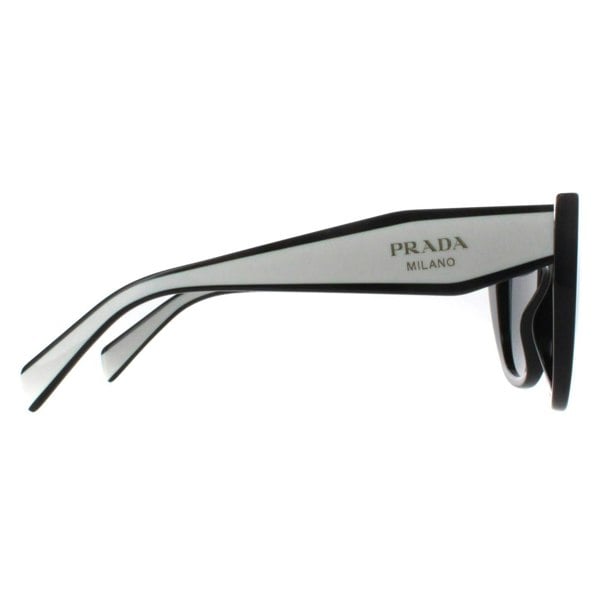 Prada Sunglasses PR14WS 09Q5S0 Black and Talc Dark Grey