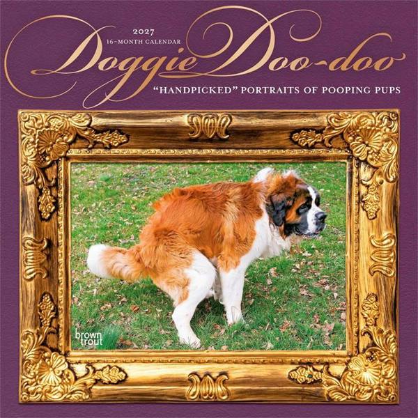 Doggie Doo Doo Calendar 2027, Wall Calendars, Month To View, Dogs, Gift