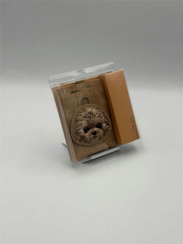 Nimmy Friends Nimmy Big Eye Cute Pet Teddy Face Card Sleeve Holder Brown - N-XDY-KT-014