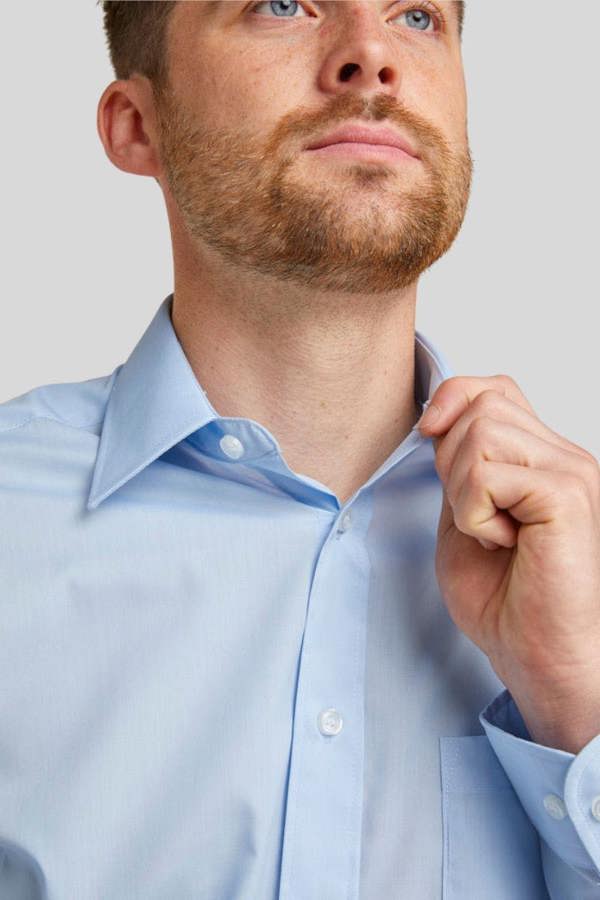 Glacier Blue Classic Easy Care Long Sleeve Shirt