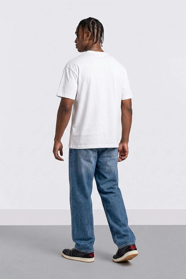 London Attitude Doberman Oversized Heavyweight Graphic White T-Shirt