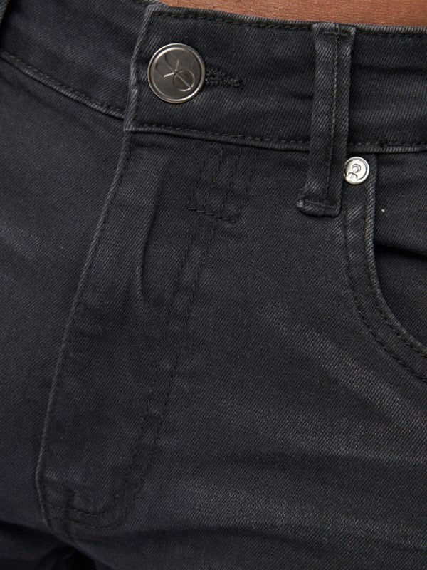 Crosshatch Svelte Slim Fit Stretch Jeans Black Wash