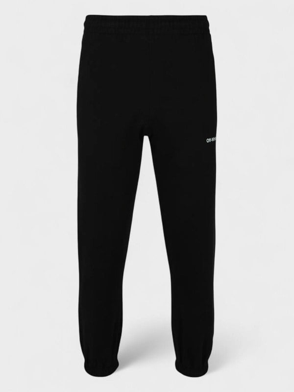 Off - White Diag Helvetica Shorten Sweatpants Black White - Supplied FashionOff - White