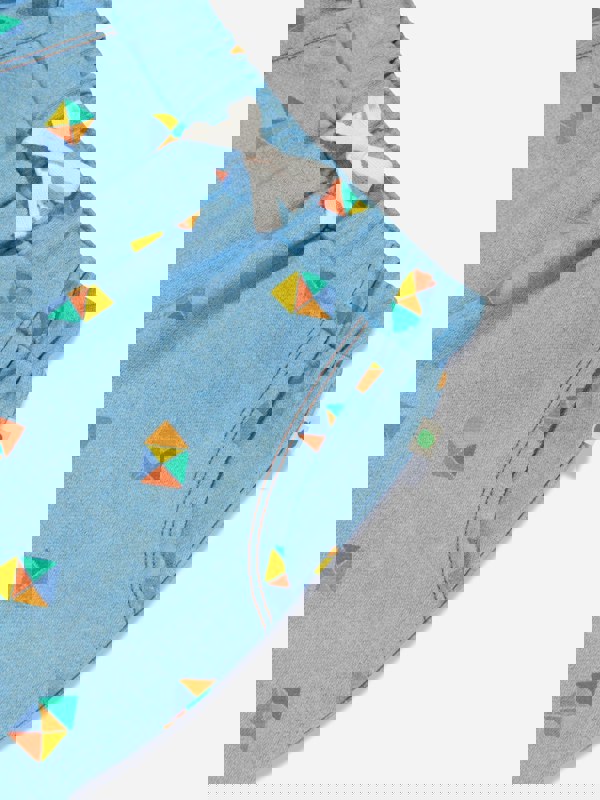 The Bonnie Mob Boys Mavericks Beach Denim Shorts in Blue