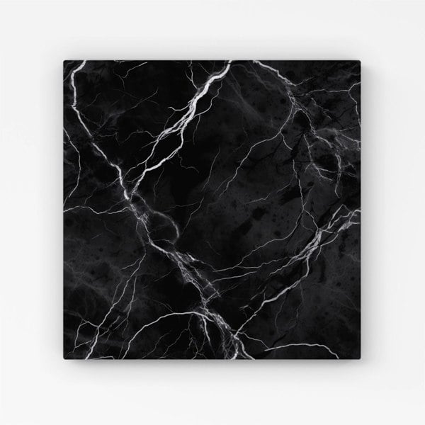 Warren Reed Black Marble Pattern Canvas