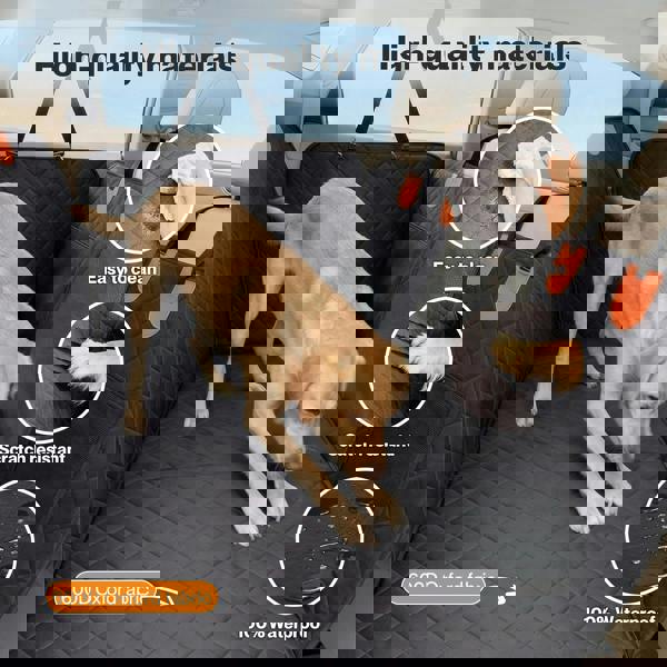 Skylos Dog Car Seat Cover Pet Back Seat Hammock Safety Protector  Waterproof