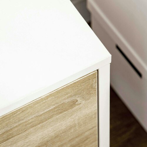 Wyld Haus Reneba 110cm Wooden Natural TV Console With Storge Drawers For Screens Up To 50 Inches