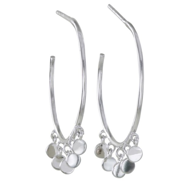 Sterling Silver Shaker Hoop Earrings - Reeves & Reeves