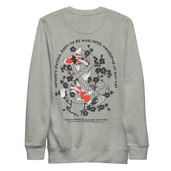 ANCHOR & CREW Koi Fish Another Good Day Cotton Blend Sweatshirt