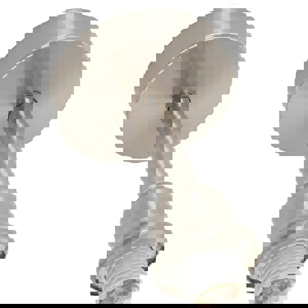 Contemporary Designer Short Semi Flush Satin Nickel Ceiling Rose Light Image 4