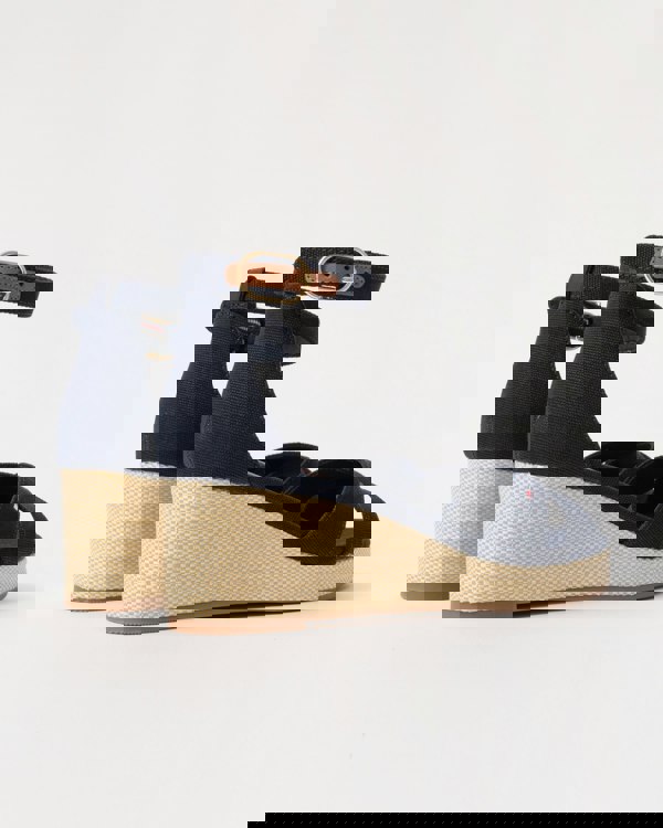 Tommy Hilfiger Criss-Cross Womens Wedge Espadrille - Space Blue