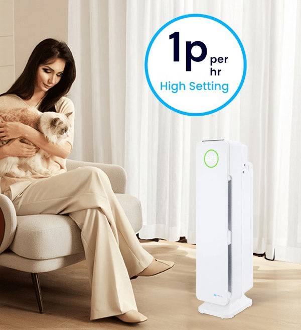 PureMate Multiple Technologies Intelligent 5 in 1 Air Purifier and Ioniser with UV-C Sanitiser Eliminates viruses