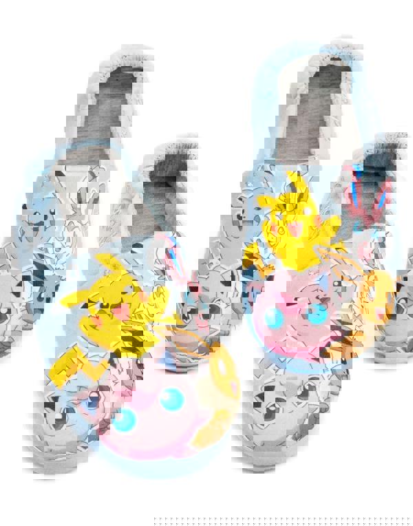 Pokemon Girls Blue Pikachu Slip On Loafer Slippers