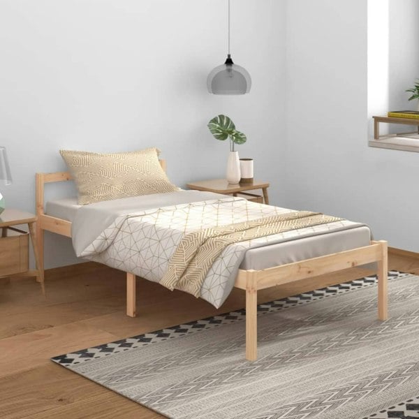 Berkfield Bed Frame 100x200 cm Solid Wood Pine
