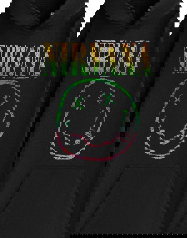 Nirvana Unisex Black Rainbow Hoodie